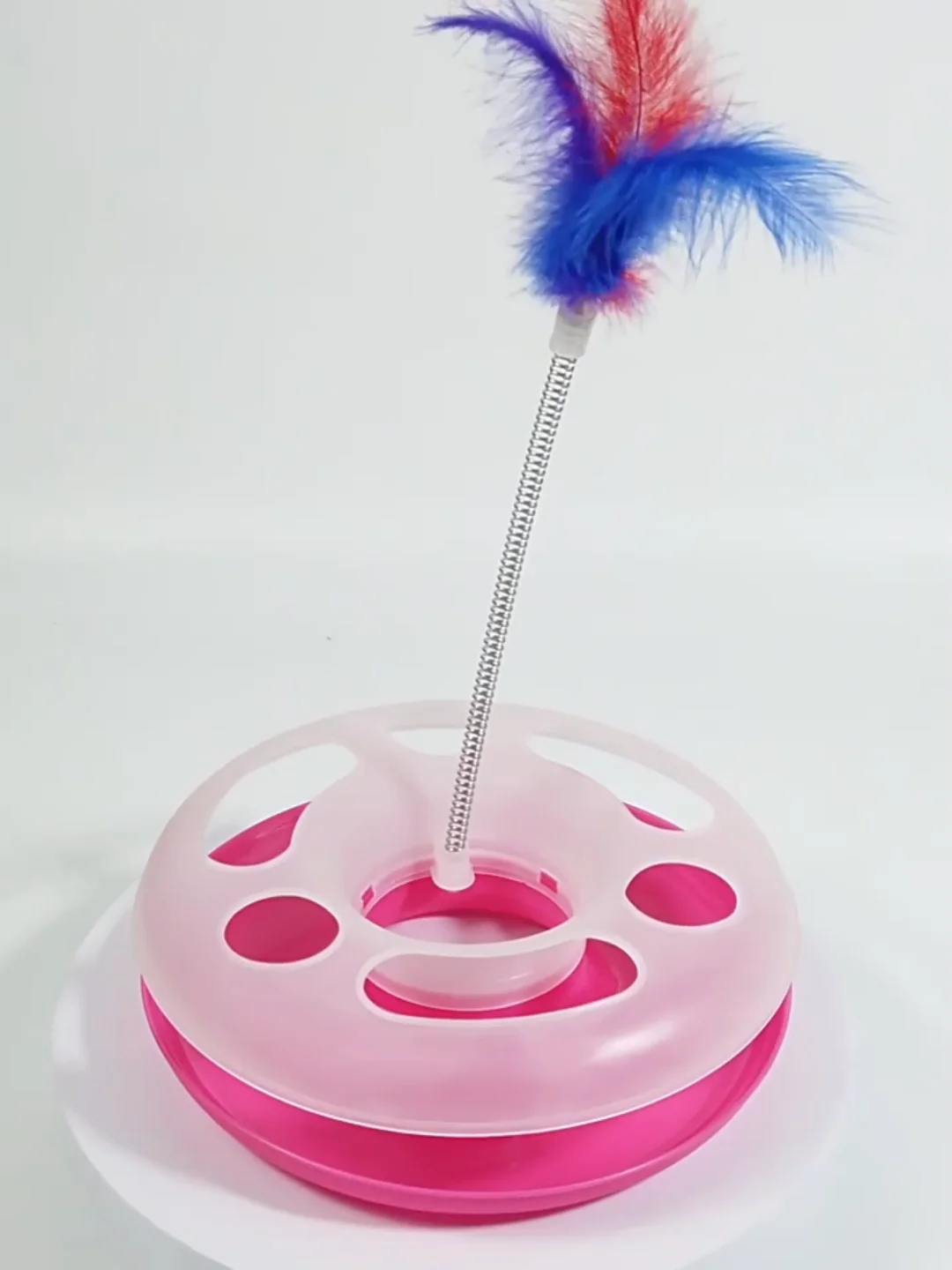 Interactive Cat Toy Movement Triangle Cat Playing Crazy Circle