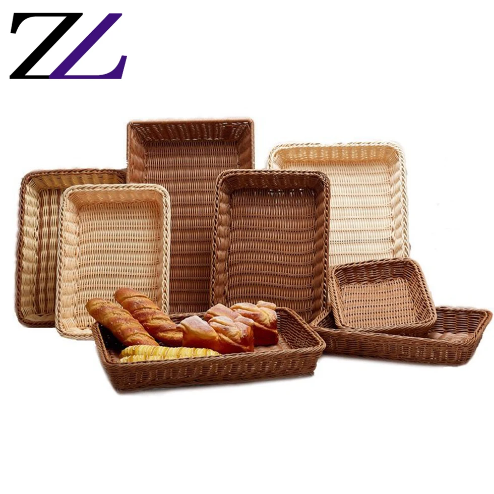 Tableware Buffet Serving Set Fruit Display Bread Basket Holder for Restaurant Ratta Fermentation Snack Bread Basket with Cover