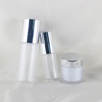 30ml 40ml 50ml 60ml 80ml 100ml 120ml Frosted Silver Plastic Packaging Bottle Spray Pump Bottle