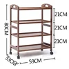 Brown four-tiered food cart