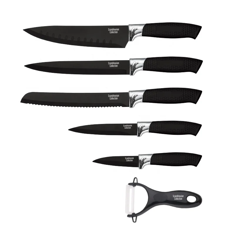 King of Kitchen 6pcs Stainless Steel Knife Set - Eco-Friendly
