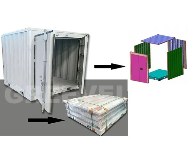Custom flat pack shipping container Easy to assemble module container flat pack container