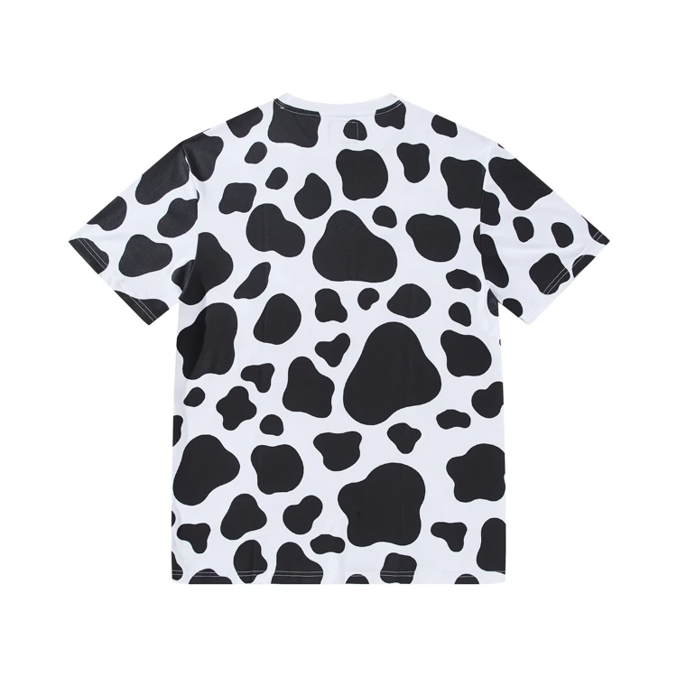 Cows All Over Screen Printing Unisex High Quality 100% Cotton Custom Loose T Shirt