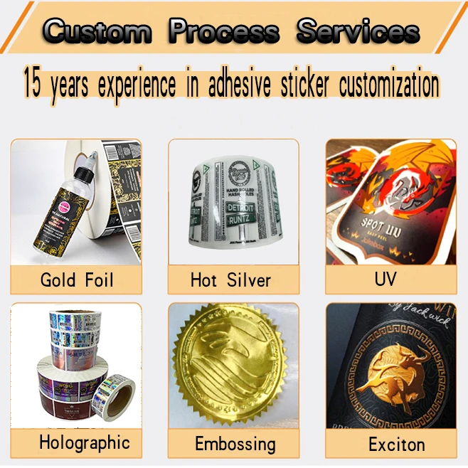 Custom Personalized Waterproof Vinyl Printing Self Adhesive Labels Roll ...