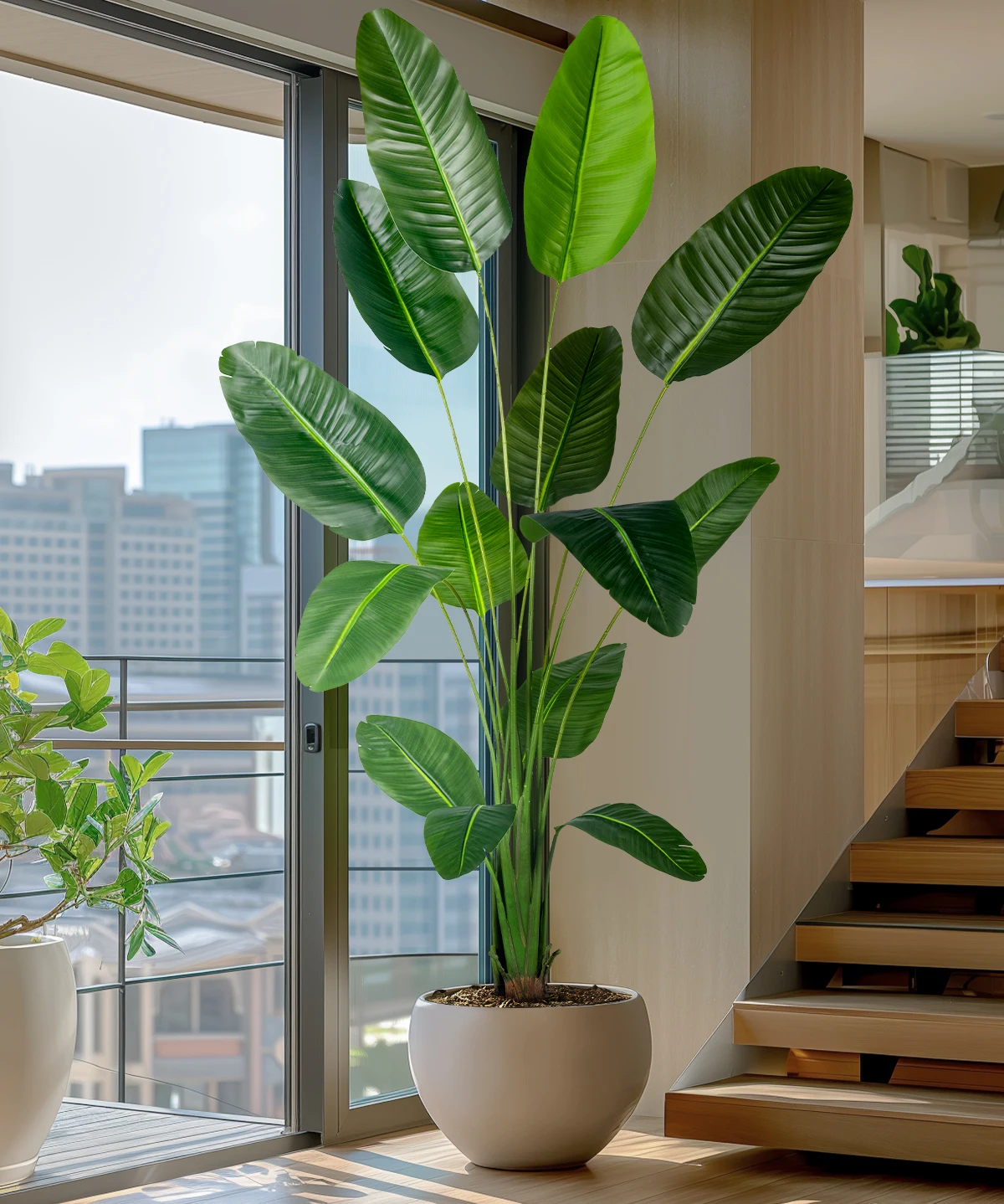 product artificial plants travelers banana palm trees indoor decorative faux plants home hotel garden decor-3