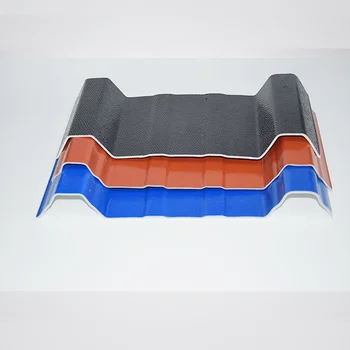 China factory sale anti-UV red  2 layer 2.9mm asa upvc roofing tiles for warehouses