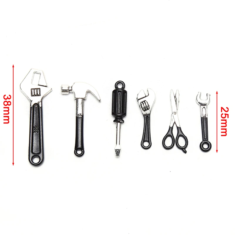 Миниатюрные наборы для ремонта кукольного домика 6 шт. аксессуары миниатюрный молоток гаечный ключ украшение