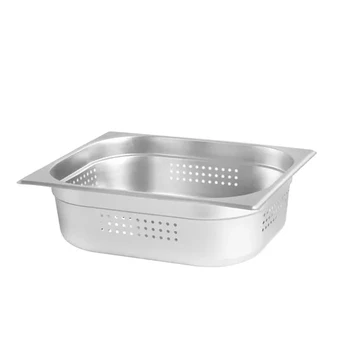 Buphex High Quality Stainless Steel Punch Perforated 2/3 Standard GN Pan Commercial Kitchen Full Size Dishwasher Safe