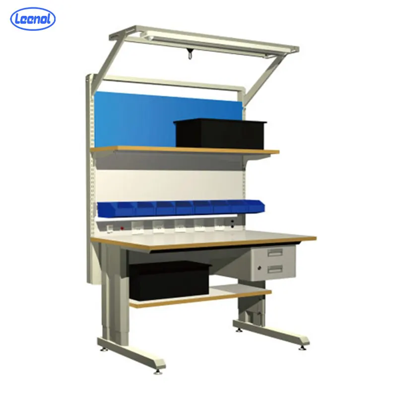 Leenol OME Adjustable leg ESD workbench fixed Antistatic worktable Customization service