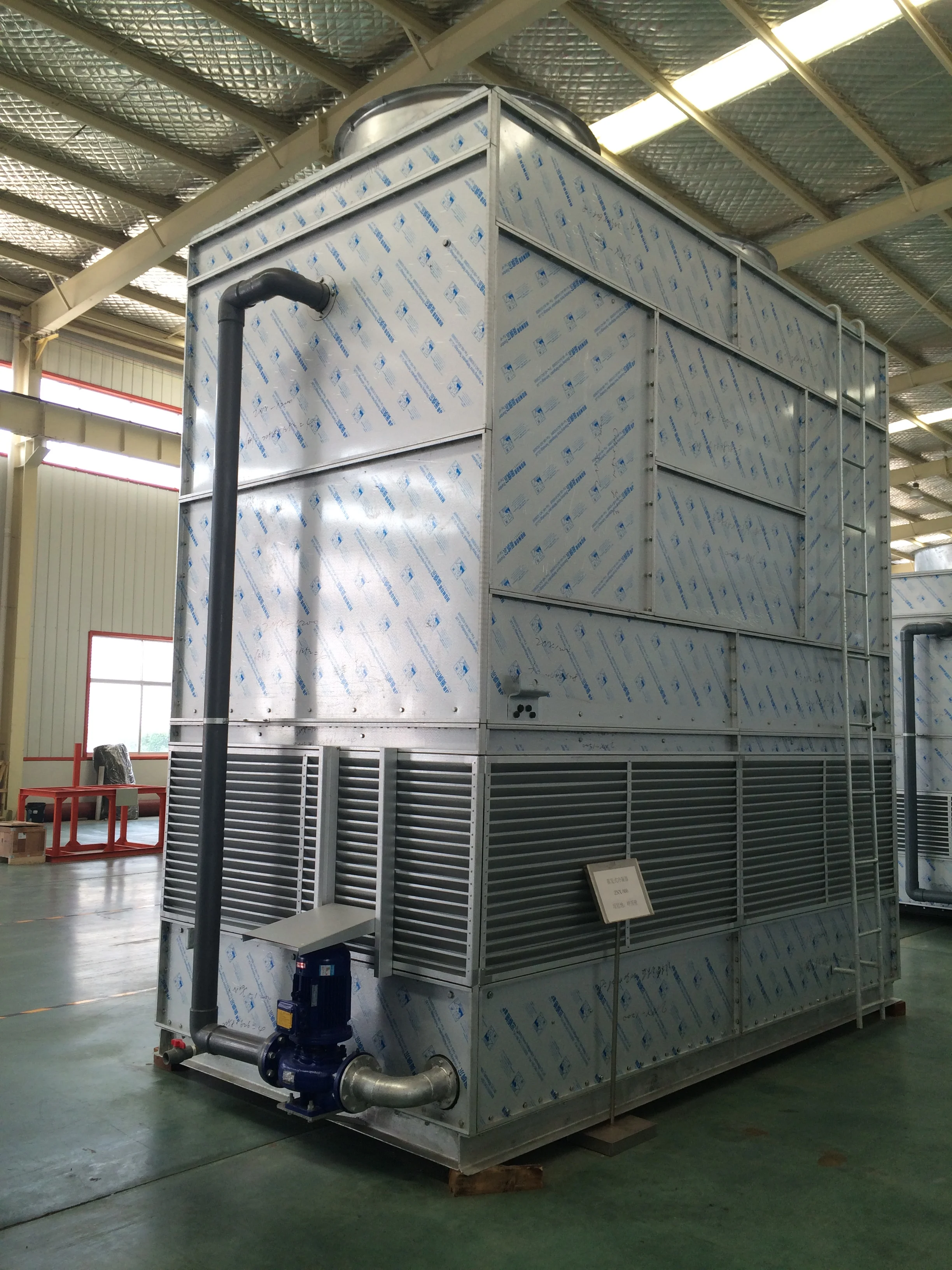 High efficiency stainless steel evaporative condenser for industrial cooling