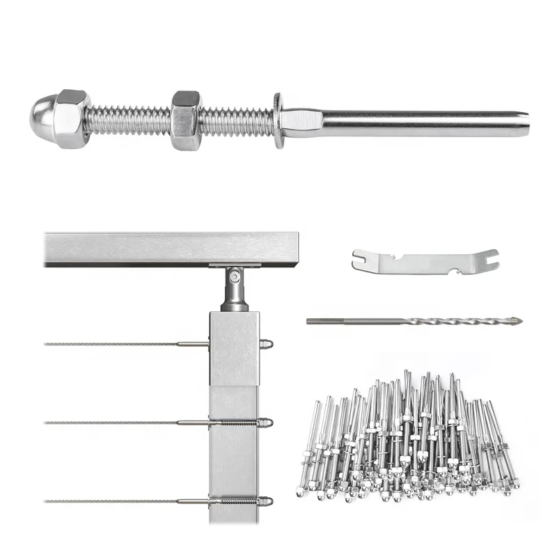 FULE Free Sample Tensor for Balustrades Fence Railing Accessories Outdoor Tensioners Stainless Steel Stair Deck Cable Railing