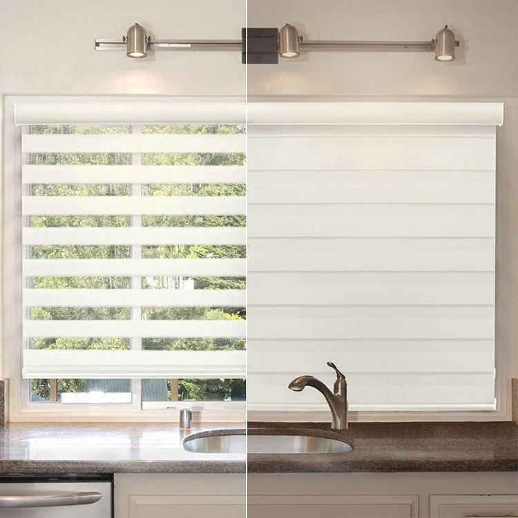 Hot Selling Horizontal Decorative Blinds Fancy Zebra Blinds Cordless For Living Room