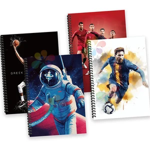 Professional Manufacture Factory Waterproof Color Hardcover Coil Notebook Picture  A4 Size 60sheets Spiral Notebook