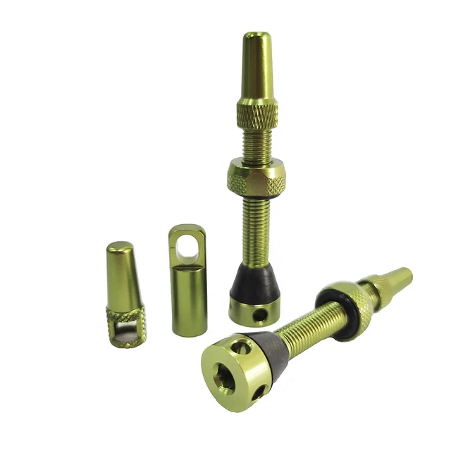 Lemon/Pink/Gray/Neon Color Tubeless Presta Valves Stem Aluminum Road/MTB F/V Air Valve Stem Core Removable Trye Nozzle Bike Part