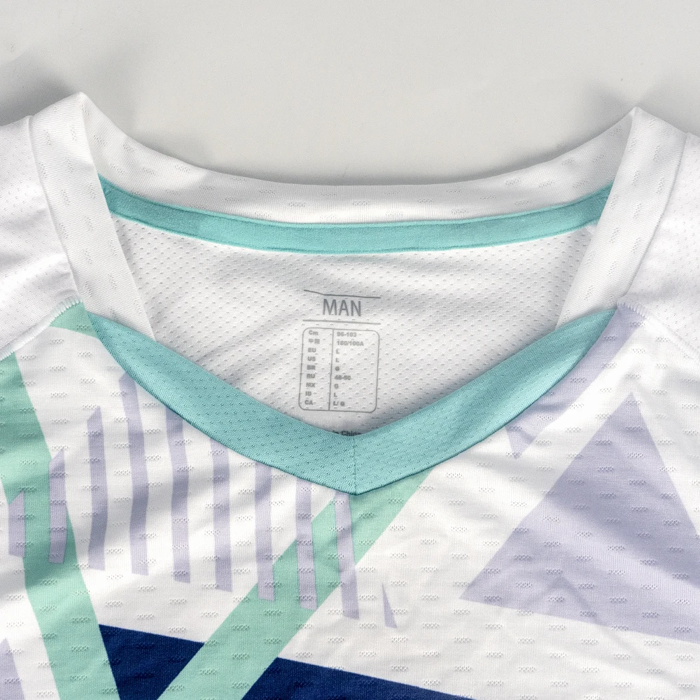 Быстросохнущая Джерси для бадминтона унисекс охлаждающая спортивная одежда с сублимационным принтом футболки бега и