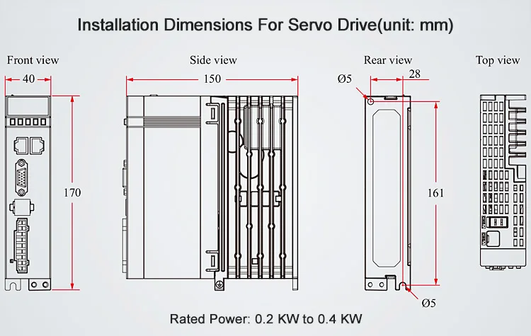 Single Phase Servomotor Driver 60mm Frame Size Ac Motor 220V Servo Motor and Drive 400w for Cnc Router
