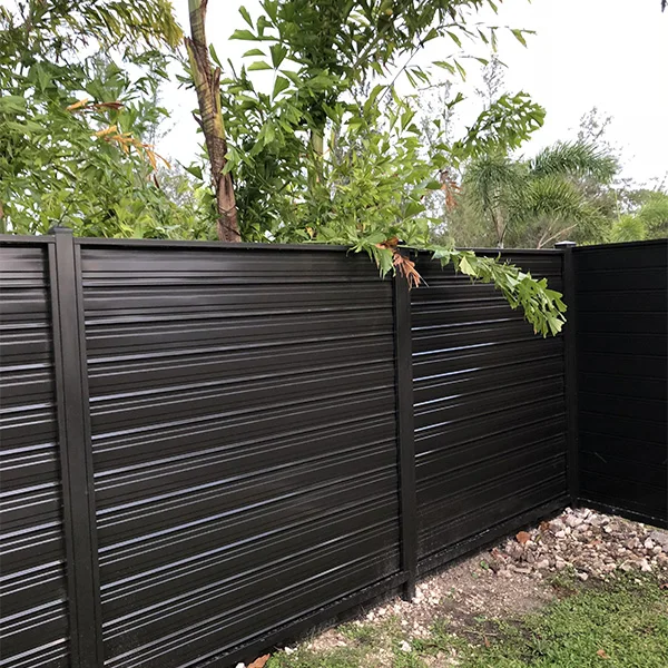 Slats Picket Garden 3d / Blade / Radiator Fence Panels Black Aluminum ...