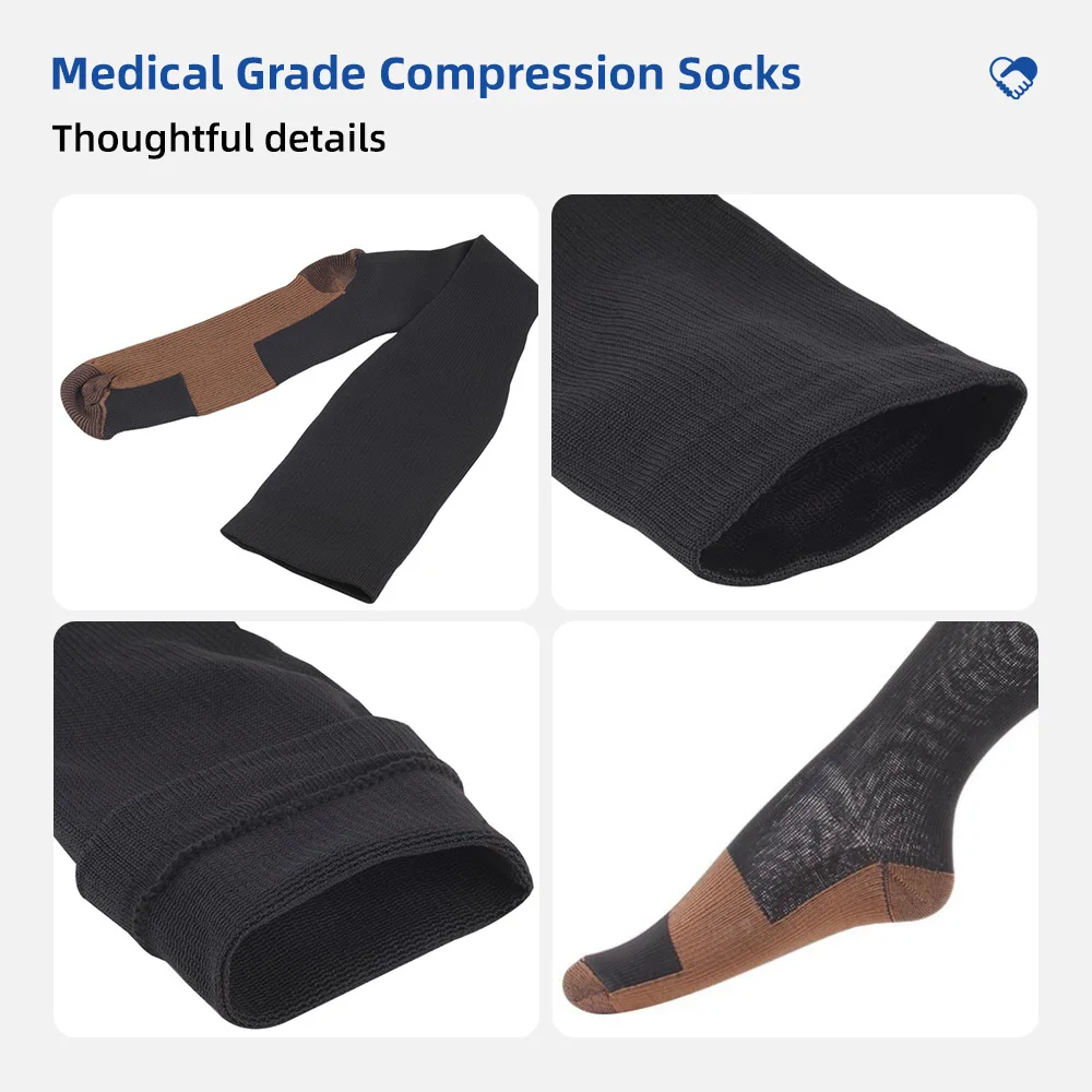 Microfiber Compression Socks Lightweight Thin Design - product detail 2
