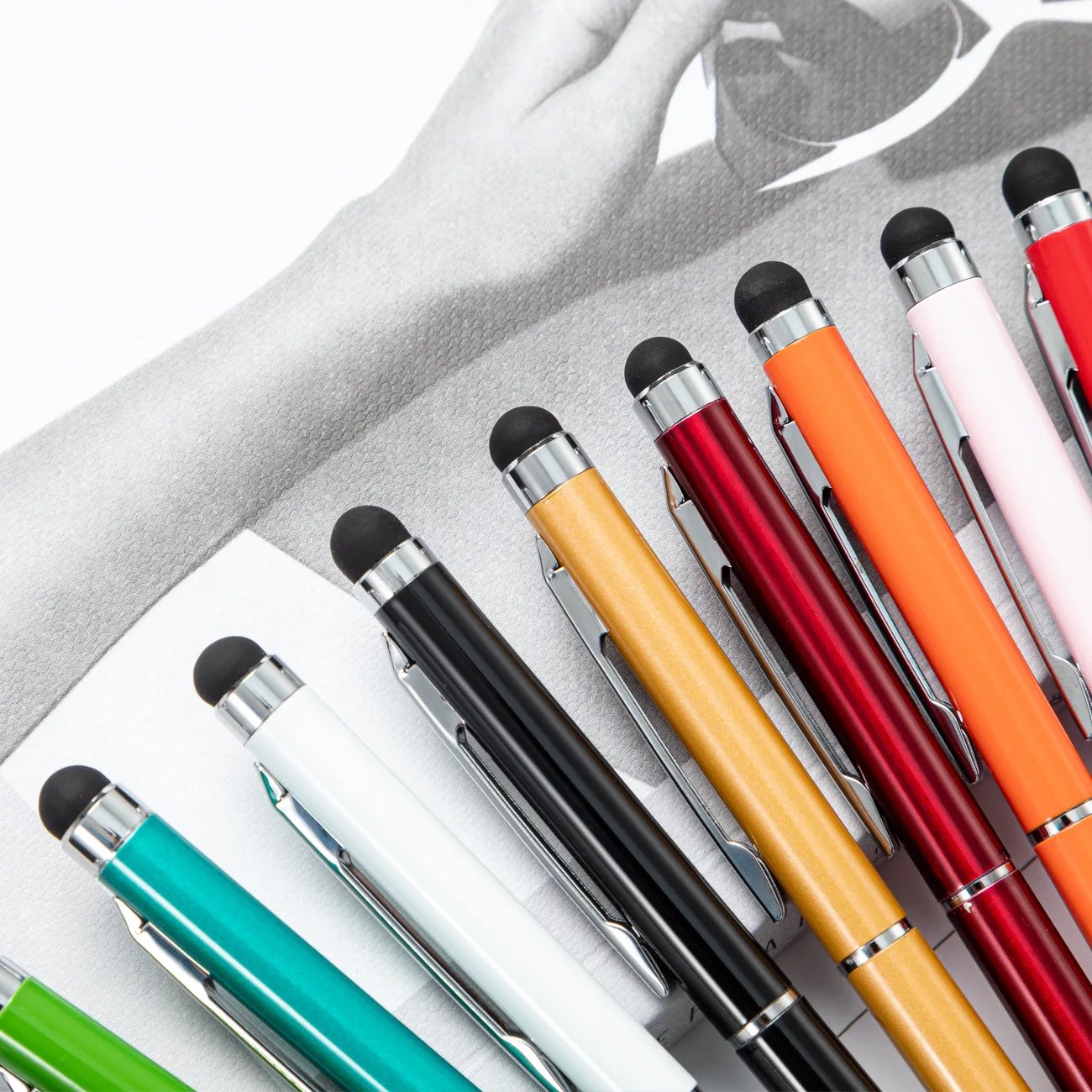Factory Wholesale Custom Logo Soft Touch Slim Metal Twist Ball Pen Sofitel Hotel Promotional Pen Stylus Pen