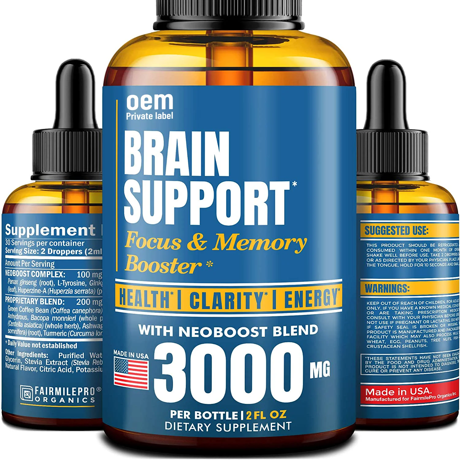 Supleento Cerebral Nootropics Booster Paquete De 3 – Ejora La Concentración La Concentración - Foto 4