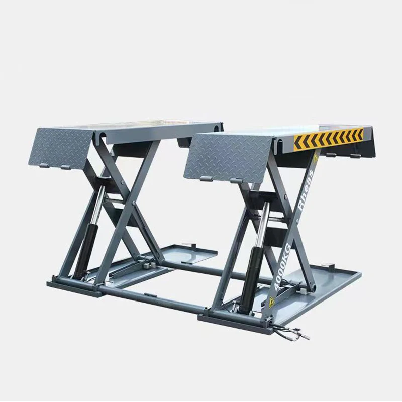 4000kg Expprted German Industrial Mid-position Scissor Lifter Double ...