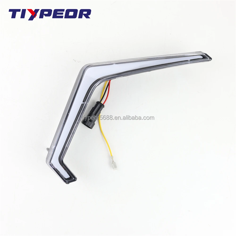 product tiypeor rgb led front accent light auto drl turn signal light for polaris rzr xp turbo 1000 2019 2021 utv rzr light waterproof-7