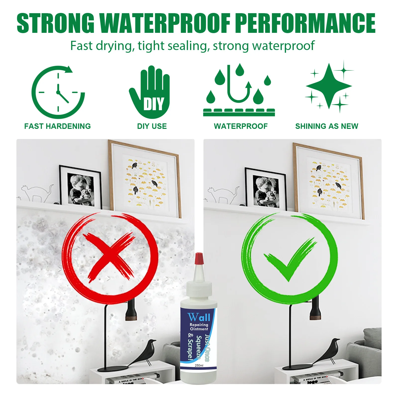 Easy Use Holes Crack In Your Wall Surface Wall Mending Agent Kit Wall