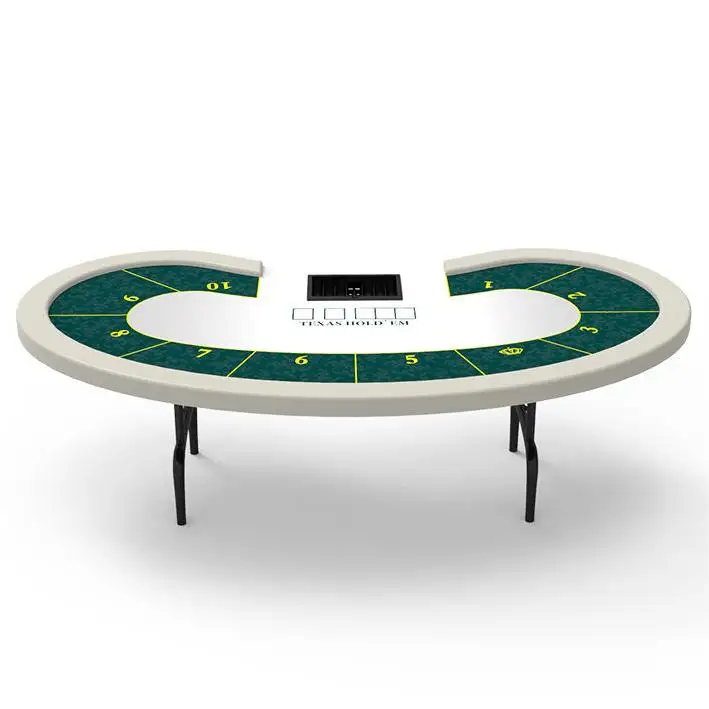 Складной неограниченный Техасский покерный стол YH 84x42 дюйма в форме Боба с мягкой ручкой, распродажа