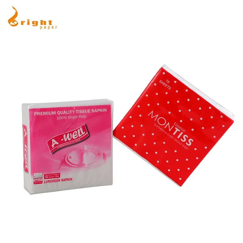 High Quality Printed 2 Ply Dinner Paper Napkin with Customized Color and Virgin Wood Pulp