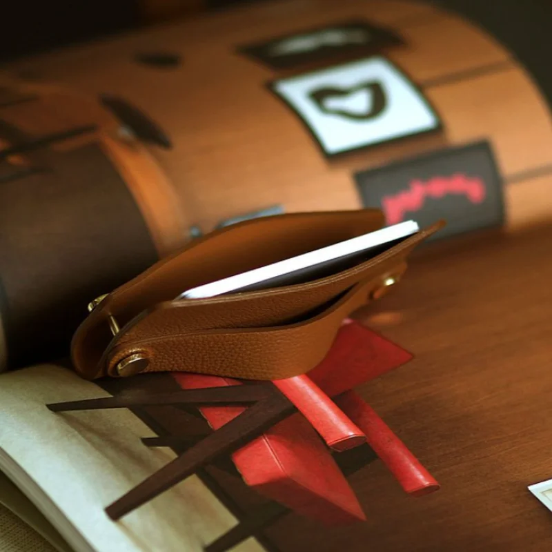 Органайзер для визитных карточек из искусственной кожи