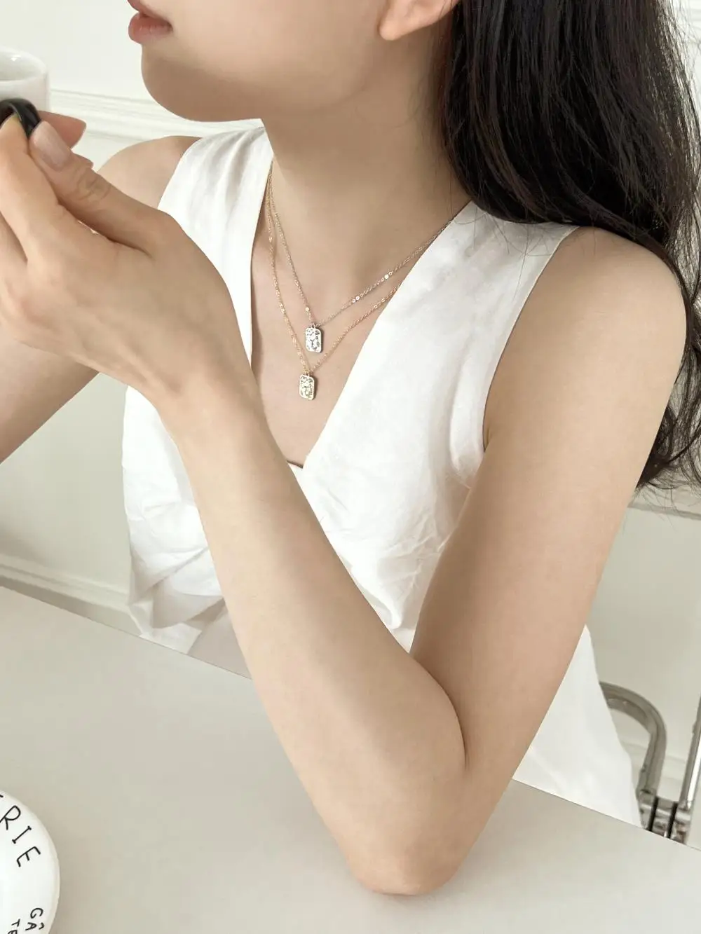 KAKODIY Eternity Band Fashion Trend 925 Sterling Silver Jewelry Gold Plated Necklace Women's Style detail 5
