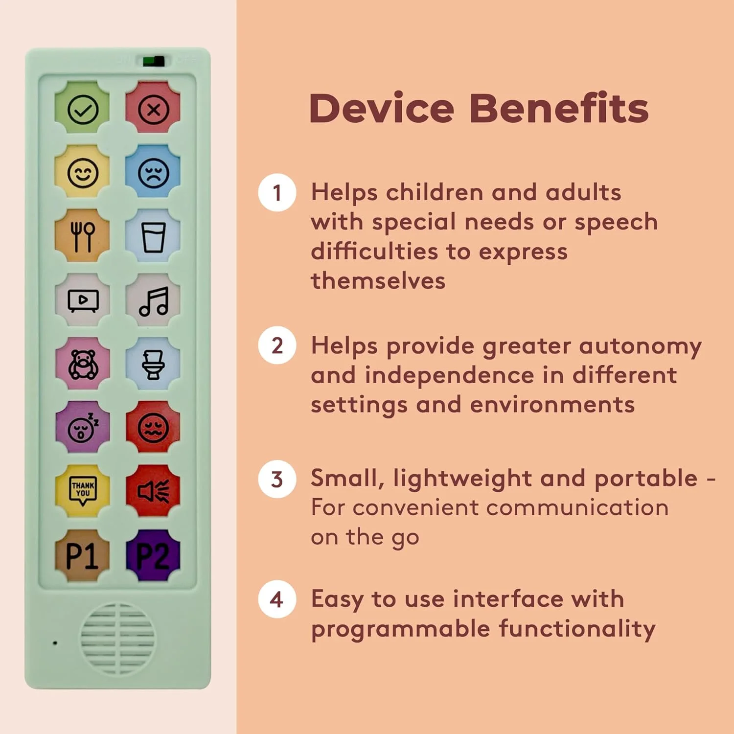 AAC Device Sound Machine Panel Programmable Non-Verbal Communication Tool for Autism & Speech Therapy Consumer Electronics details