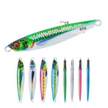 40g 60g 80g 3D Printed with Scale Slow Saltwater Fishing Jig Lure Metal Bait Major Craft-jigpara Slim – Metal Jig – view 2