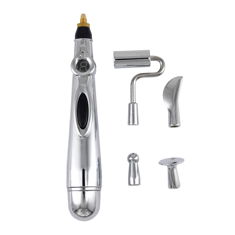 Rechargeable Usb Electronic Pulse Vibrating Massage Body Meridian Energy Therapy Acupuncture Pen for Pain Relief