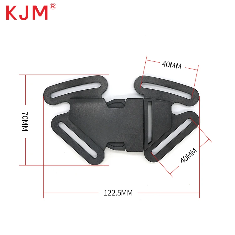 Wholesale Customizable 4 Way Quick Release Plastic Seat Belt 38mm Side Release Buckle for Car and Baby Stroller Pushchair