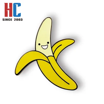 20 Years  Factory Custom hard enamel beatiful Banana shape cute Souvenir  Metal  Lapel Pin