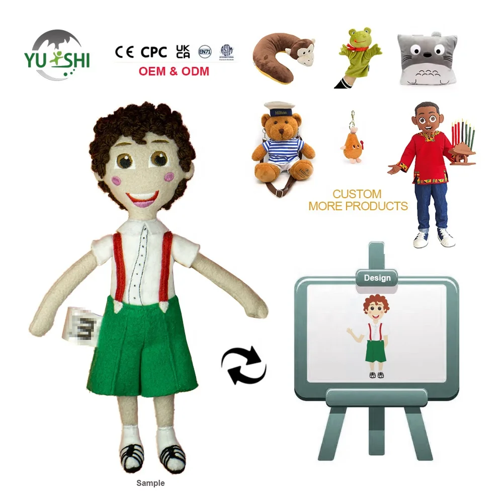 High-Quality Custom Creative Plush Mascot Zombie Dolls Factory Made Soft Stuffed Toy for Kids in Cute Anime Style