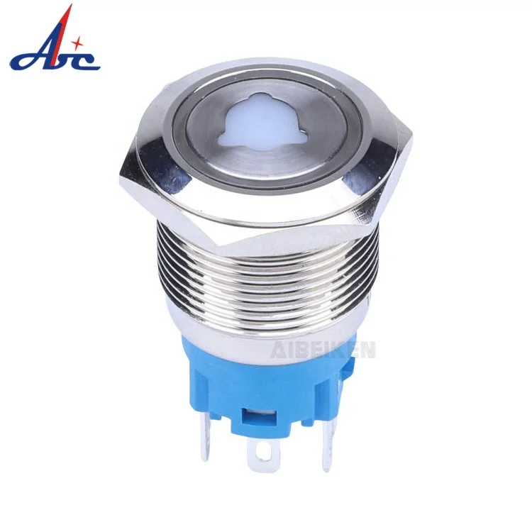 Interruttore A Pulsante Blu A LED Di Lunga Durata Anti-vandalo Con Funzione Momentanea / Bloccante - Cina Pulsante, Interruttore A Pulsante - Foto 2