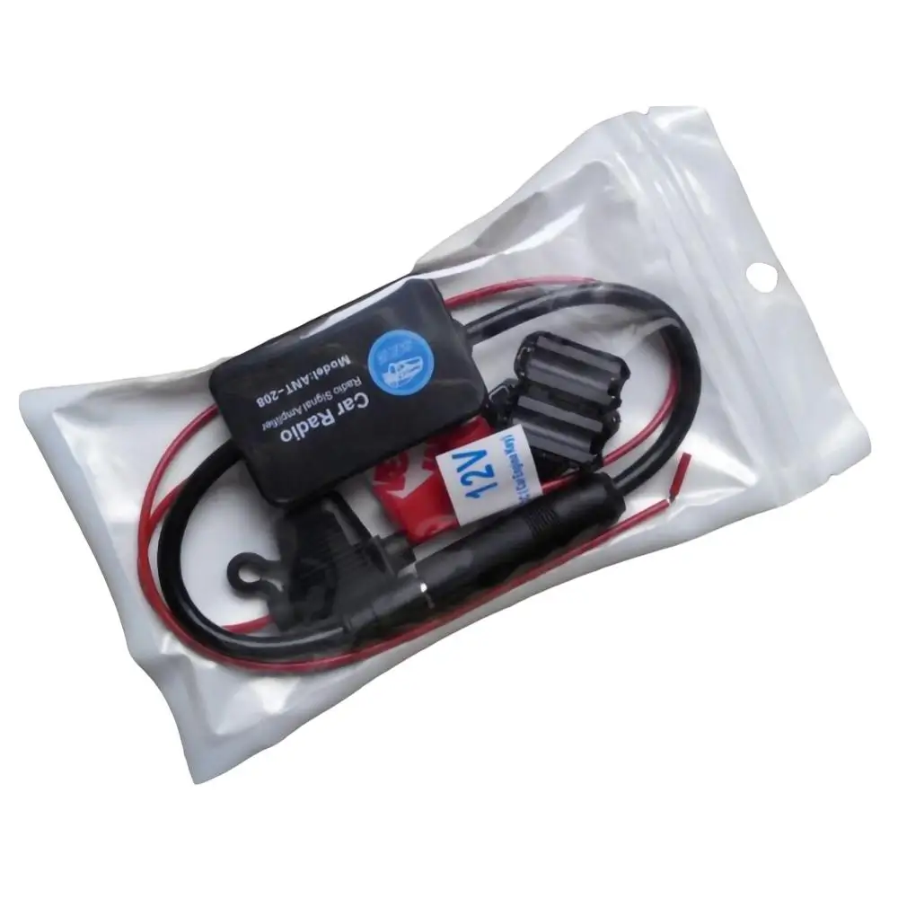 FM/AM Car Radio Signal Booster Amp – 12V Antenna Amplifier With Noise Filtering