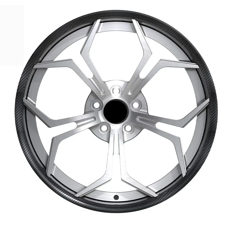 Customised Crbon Fiber Forged Aluminium Alloy Wheels 2 Piece Forged Wheels 17 18 19 20 21 22 Inch High Quality Car Wheels factory