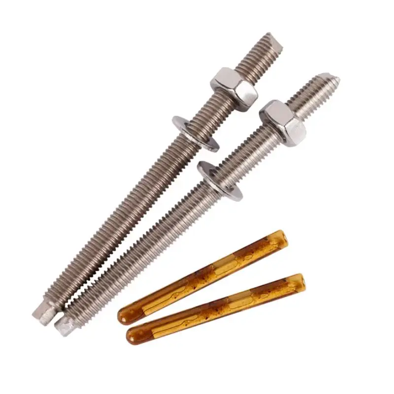 Electro Galvanized Chemical Fixings Glass Capsule Anchor M24 Polyester