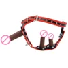 Red pants-brown accessories