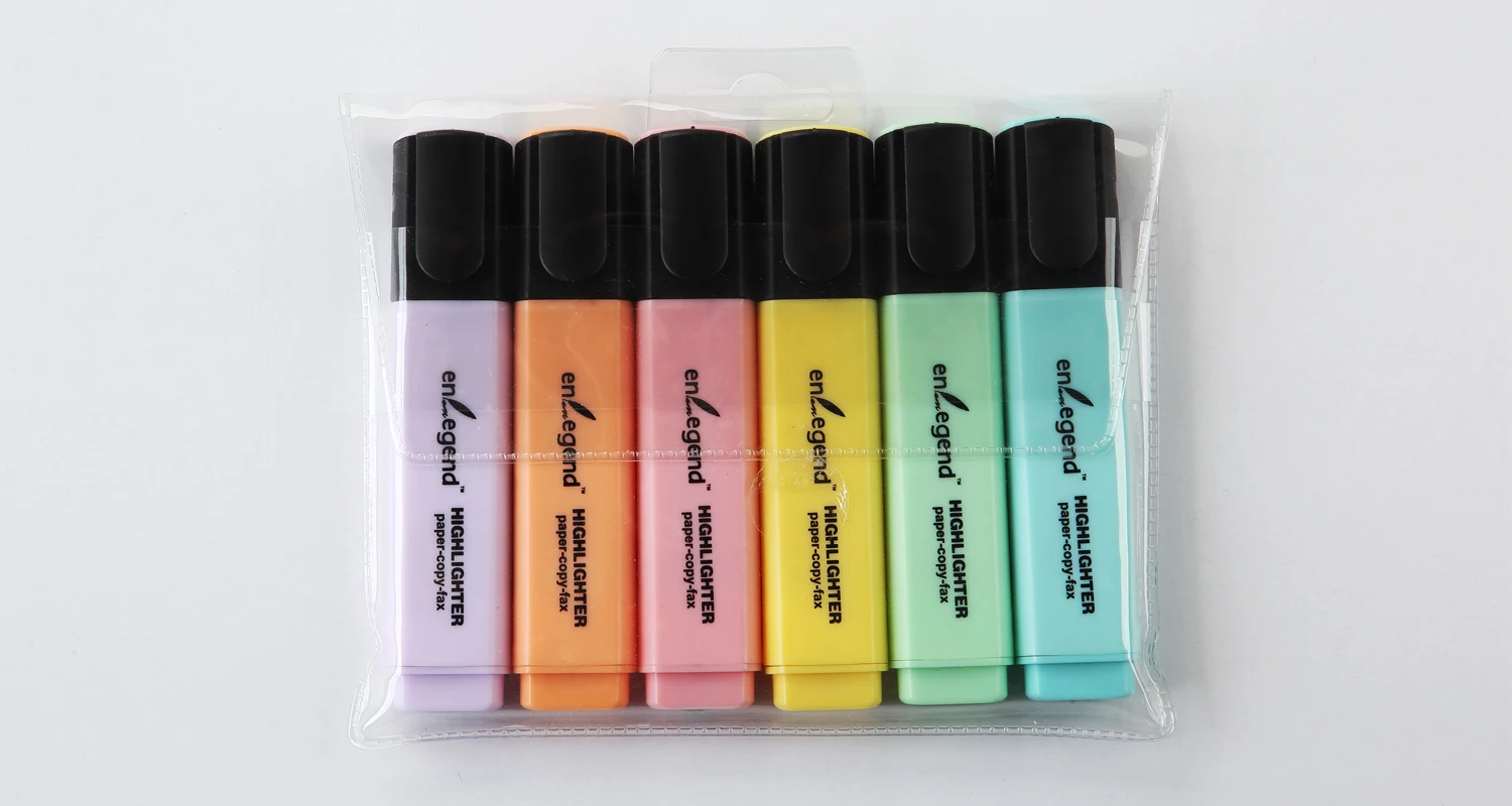 2023 Hot Sale Wholesale Flat Shape Multi Color Highlighter Marker Buy Wholesale Highlighter