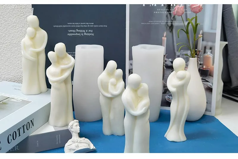 3d Handmade Diy Candle Mold Silicone Material Body Shape Candle Molds