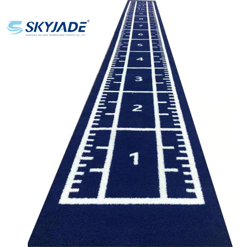 Customized GYM Turf Green Color with Numbers Artificial Grass Sledge Track
