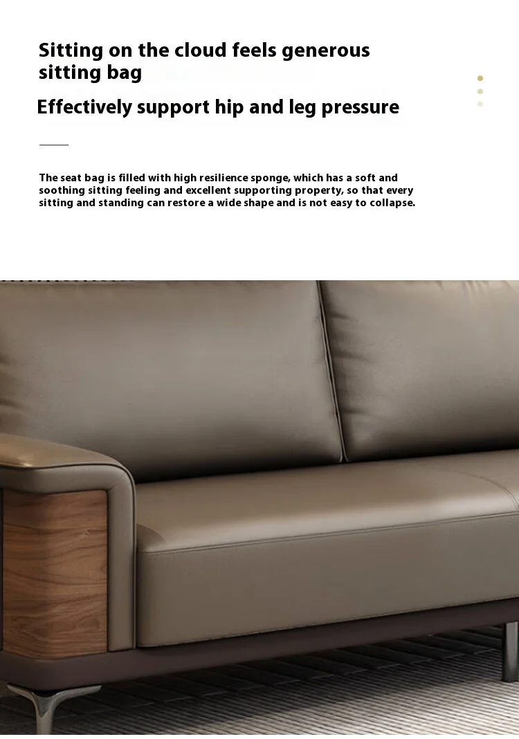 Best Price Modern Modular Office Room Furniture Foldable PU Leather Sofa Coffee Table Set Simple and Stylish