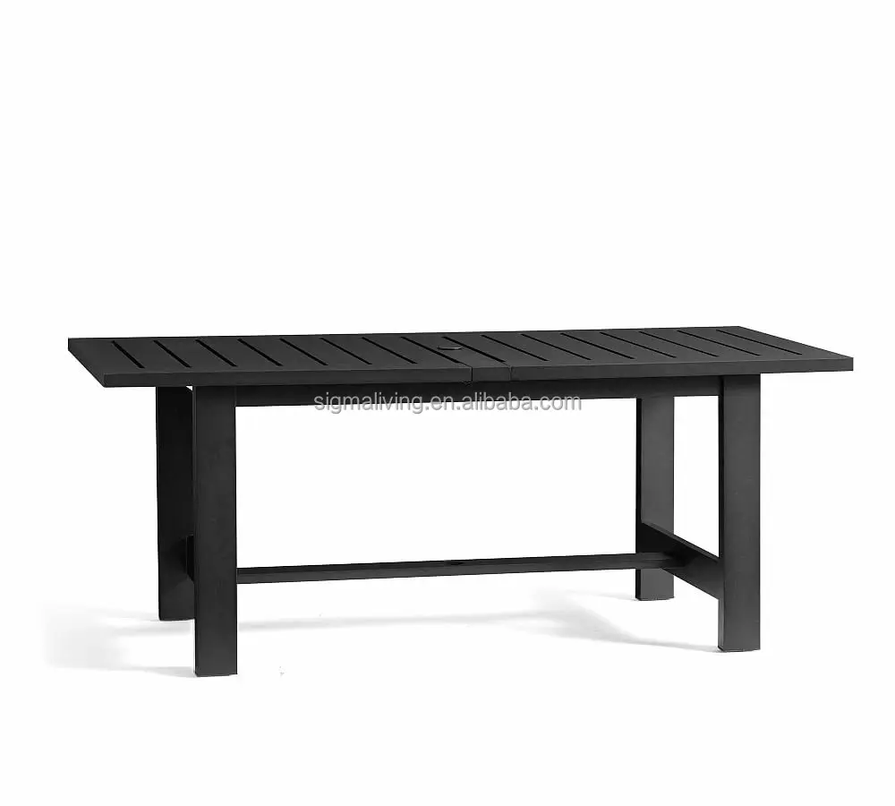 patio furniture aluminum dining table and dining chair set outdoor dining table set