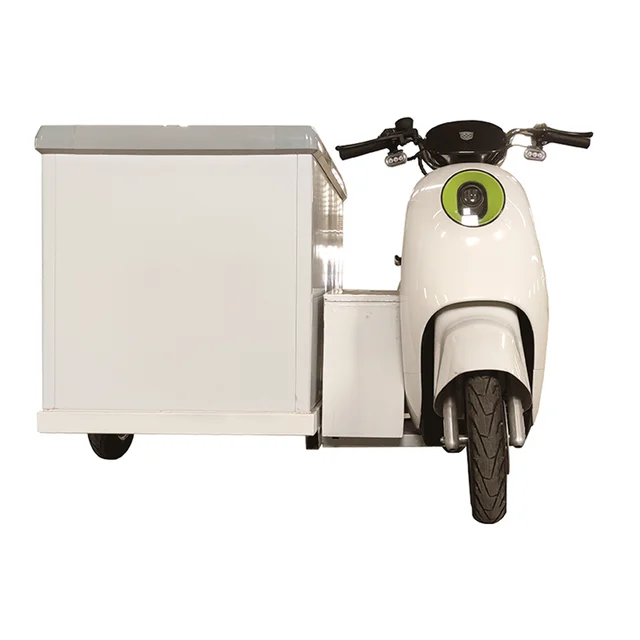 Modern Mobile Food Cart Electric Used Ice Cream Tricycle With Lithium Battery