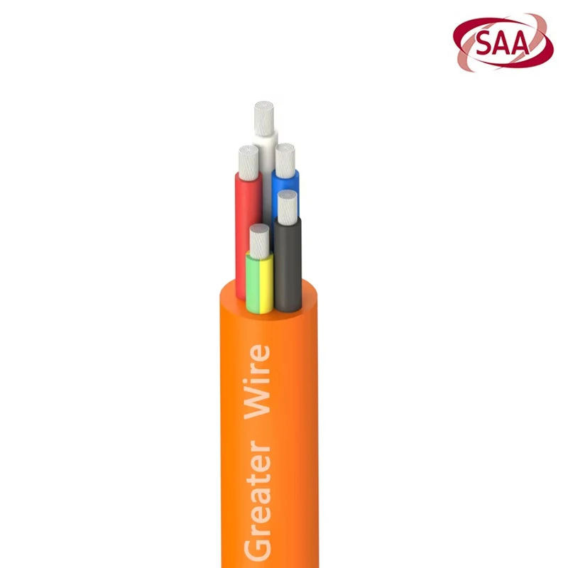 Australian Standards 4mm2 6mm2 10mm2 16mm2 25mm2 35mm2 50mm2 Copper 630mm 2/3/4 Core and Earth Orange Circular Cable