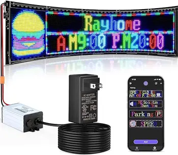 Indoor Flexible Led Display 1m Signs Programmable Text  Led Matrix Panel Scrolling Messages Advertising Banner For Store Windows